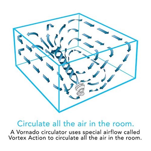 Vornado 460 Whole Room Air Circulator, Small Fan with 3 Speeds, Adjustable Tilt, Easy to Clean, Moves Air 70 Feet, Quiet Fan for Home, Office, Bedroom,White
