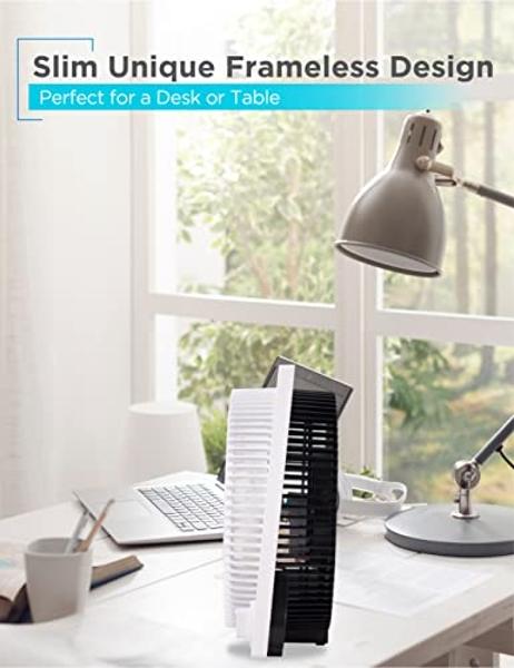 BLACK+DECKER Mini Box Fan Tabletop Quiet 9 Inch Desk Box Fans Frameless BFB09W White