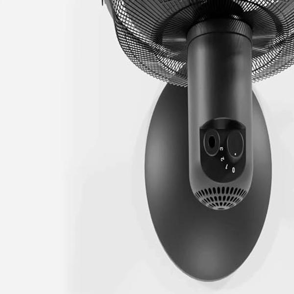HOLMES 12" Table Fan, 75° Oscillation, 3 Speeds, 15° Adjustable Head Tilt, Ideal for Home, Bedroom or Office, Black