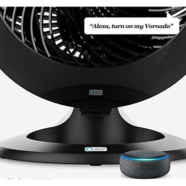 Vornado 660 AE Large Whole Room Works with Alexa Air Circulator Fan with 4 Speeds, Black, A Certified for Humans Device