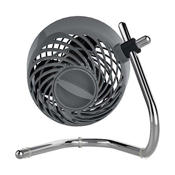 Vornado Flippi V6 Compact Air Circulator Fan, Quiet Portable Travel Fan for Desk or Bedroom, Adjustable Head, 2 Speeds, Midnight