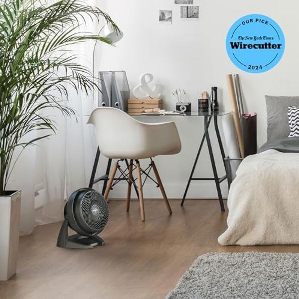 Vornado 630 Mid-Size Whole Room Air Circulator Fan for Home, 3 Speeds, Adjustable Tilt, Removable Grill, 9 Inch, Quiet Fan for Bedroom