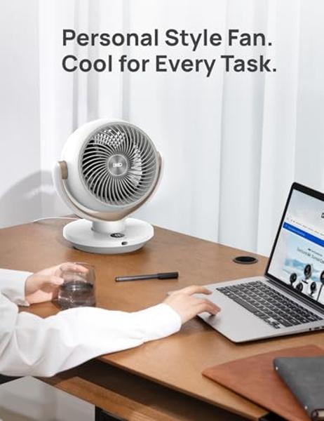 Windmill NEW to Amazon Smart Air Circulator and Fan with Remote and Wi-Fi/App - 18 dB Whisper-Quiet plus Tri-Layer Airflow - Pink Color