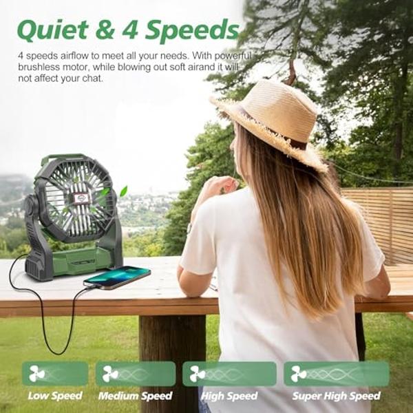 HOLMES 4" Mini Heritage Desk Fan, USB-Powered, Single Speed, 4 Blades, Adjustable 100° Head Tilt, Metal Construction, Ideal for Home, Dorm Rooms, Bedrooms, Office or Travel, Vintag