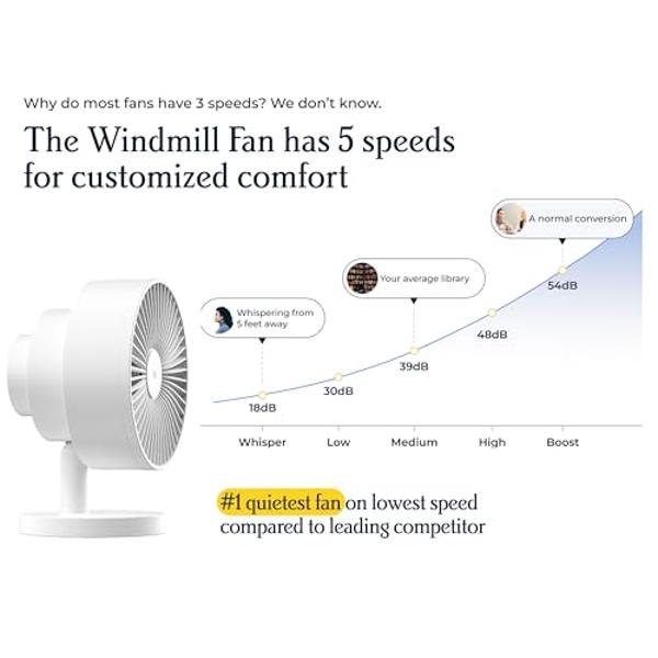 Vornado Flippi V6 Compact Air Circulator Fan, Quiet Portable Travel Fan for Desk or Bedroom, Adjustable Head, 2 Speeds, Midnight