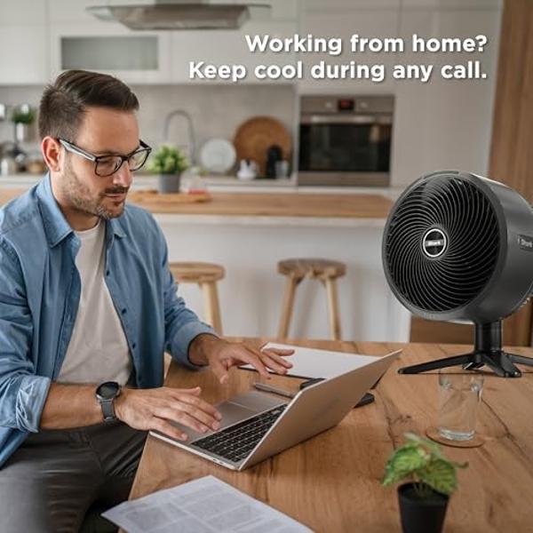 Vornado VFAN Mini Classic Personal Vintage Air Circulator Fan, Vintage White- Classic Base, Small