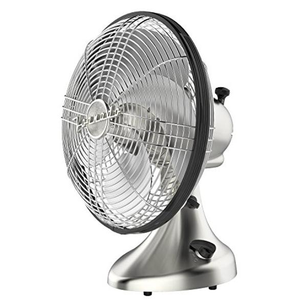 Vornado Flippi V10 Oscillating Compact Air Circulator Fan, Quiet Portable Fan for Office or Bedroom, Adjustable Head, 3 Speeds, Vintage White