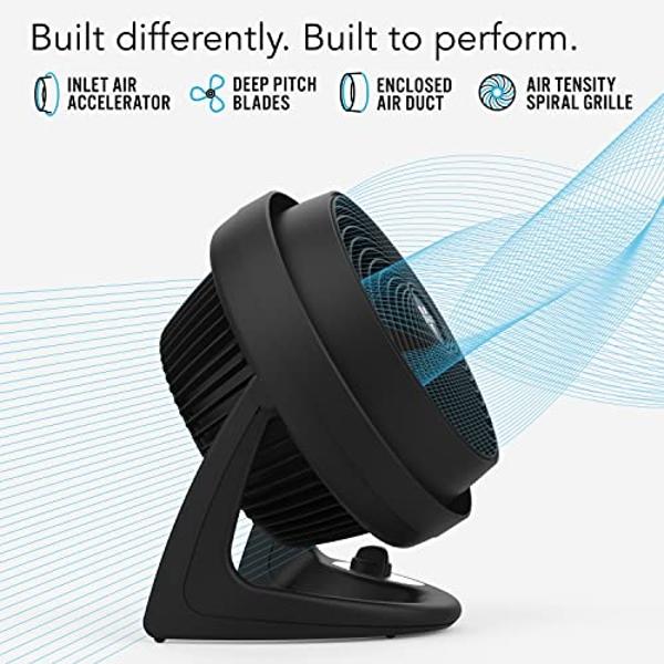 BLACK+DECKER Desk Fan for Home and Office, 12” Fan with 3 Speed Settings, Oscillating Portable Fan for Office Desk, Table Top and Kitchen Table with Adjustable Tilt, Black