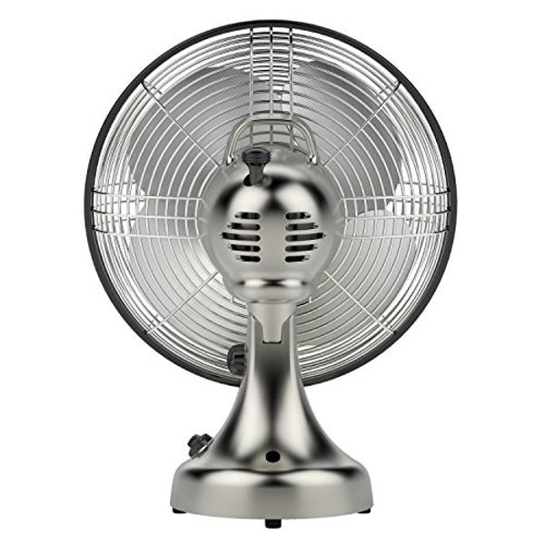 Vornado Silver Swan Vintage Oscillating Fan, Brushed Nickel