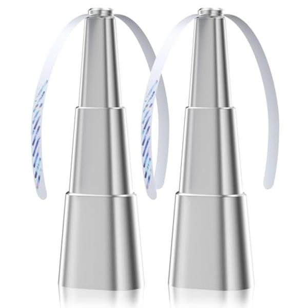 Grete Gotye 2 Pack Food Fans for Tables, Indoor Outdoor Food Fan, Portable Battery Powered Fan for Home Restaurant Party Picnic Patio (Silver)
