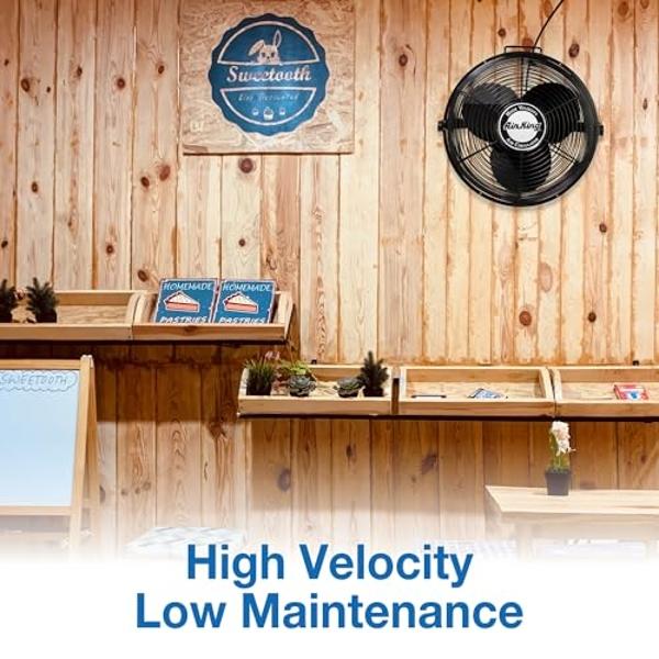 Air King 9314 14-Inch Industrial Grade High Velocity Multi Mount Fan,Black