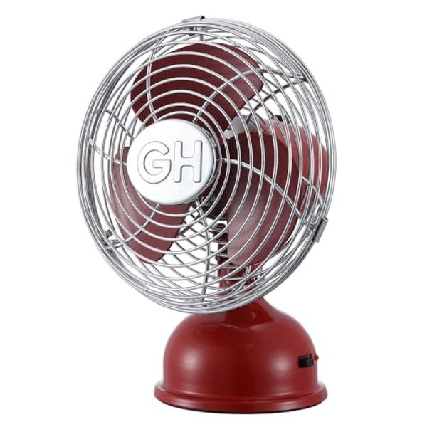 CONBOLA Desk Fan Small Quiet, Battery Operated Portable, Bladeless Desktop Fan with 3 Cooling Speeds, 11.8 Inch Touch Control Personal Fan for Bedroom, Office, Home, Outdoor (White
