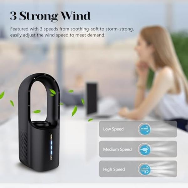 Fly Fans for Tables, 3 Pcs Foldable for Outdoor Tables, Fly Away Bug Repellent Fan Table Top Bug Repellent Fan with Holographic Blades for Outside or Inside Table use Restaurant Pa