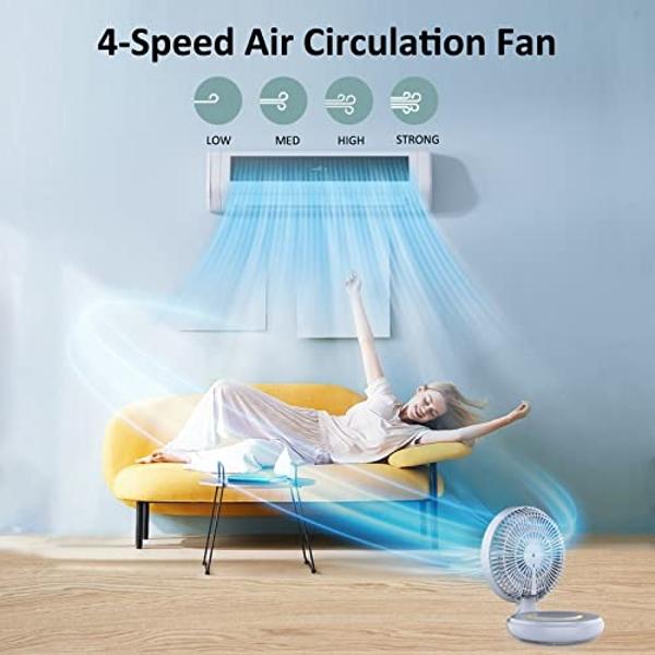 Ozeri Brezza III Dual Oscillating 10" High Velocity Desk Fan,White