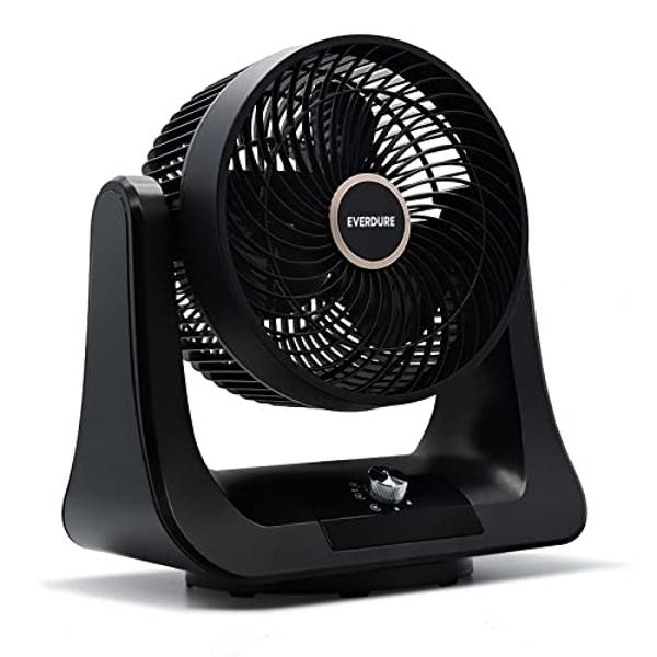 Everdure 9” Oscillating Desk or Table Fan, 3 Speed Settings, Targeted Airflow Control, Low Noise, Portable, Personal Fan, Perfect Cooling Fan for Bedroom, Living Room, Home Office,