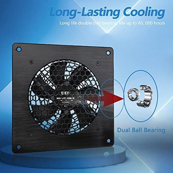 OmniBreeze 6 Inch Black Table Fan for Bedroom, Desk Air Circulator Fan with Remote, 85° Vertical+60° Automatic Oscillating Fan, 5 Speeds, 7H Timer, LED Display