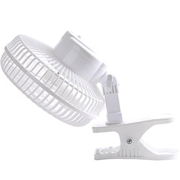 Genesis 6-Inch Clip Convertible Table-Top & Clip Fan Two Quiet Speeds - Ideal For The Home, Office, Dorm, More White (A1CLIPFANWHITE)