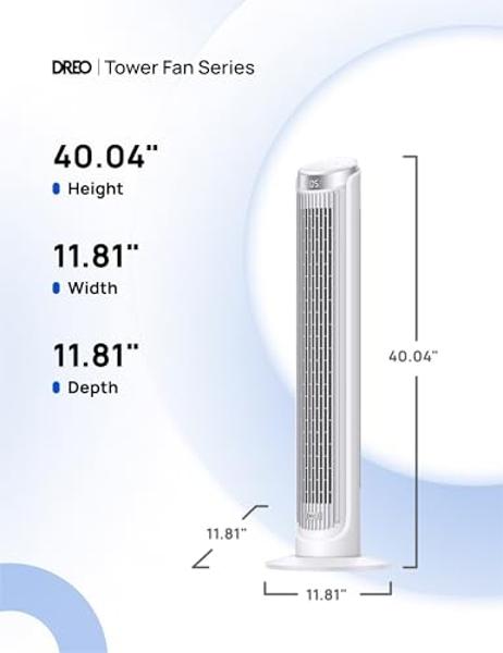 Amazon Basics 28" 60-Degree Oscillating Tower Fan for Bedroom, Living Room, Office, With 3 Speeds, Intuitive Mechanical Control, Black, 35W, 27.8"H x 9.4"D x 9.4"W