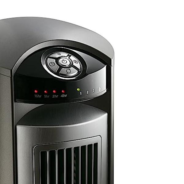 Lasko Oscillating Tower Fan with Remote, Quiet Floor Fans for Bedroom, 42", Silver T42951