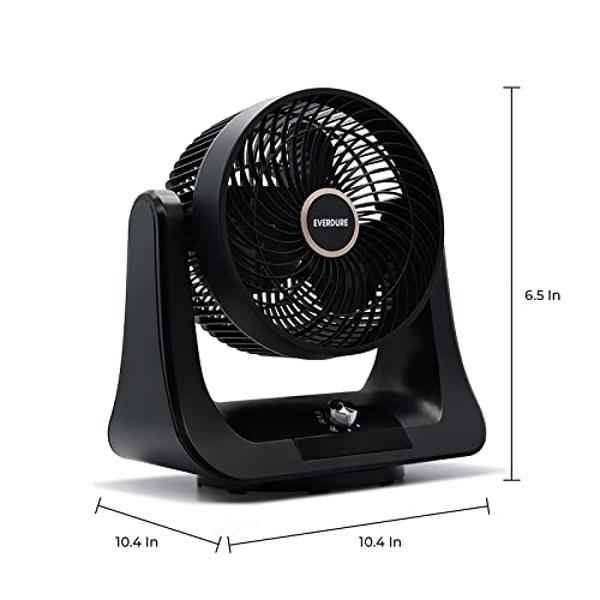 Everdure 9” Oscillating Desk or Table Fan, 3 Speed Settings, Targeted Airflow Control, Low Noise, Portable, Personal Fan, Perfect Cooling Fan for Bedroom, Living Room, Home Office,