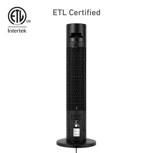 Holmes 36" CleanBreeze Digital Tower Fan with Removable Blade, ClearRead Display, 75° Oscillation, 6 Speeds, 4 Modes, 12-Hour Timer, Home, Bedroom or Office, Remote Control, Matte 