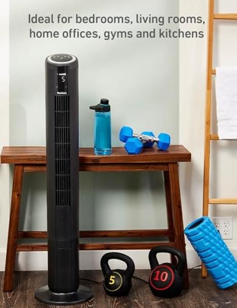HOLMES 42" SmartConnect WI-FI Digital Tower Fan, ClearRead Display, Alexa Voice Control, 90° Oscillation, 5 Speeds, 4 Modes, 8-Hour Timer, Home, Bedroom or Office, Remote Control, 
