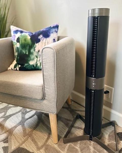 Vornado Airbar 4 | 35" Tower Fan and Horizontal Air Circulator with Remote Control, 3 Speed Settings | Black