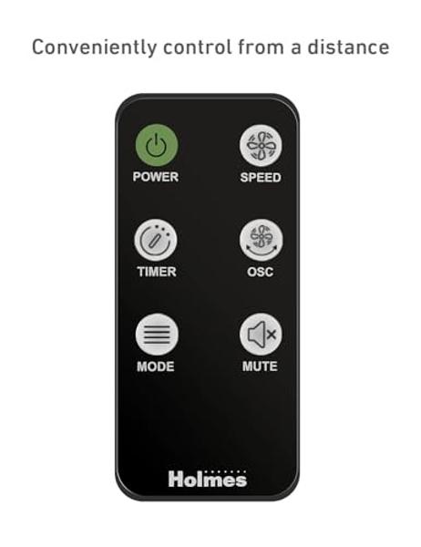 HOLMES 42" SmartConnect WI-FI Digital Tower Fan, ClearRead Display, Alexa Voice Control, 90° Oscillation, 5 Speeds, 4 Modes, 8-Hour Timer, Home, Bedroom or Office, Remote Control, 