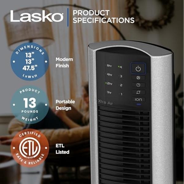 Vornado OZI42DC Tower Fan with Remote and Timer, Oscillating Standing Fan for Bedroom, Variable Speed for Precise Control, Energy Saving Design for Whole Room Cooling, Indoor Floor
