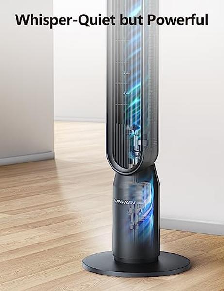 VAGKRI Tower Fan 42" Oscillating Tower Fan with 4 Modes, 4 Wind Speeds, 15H Timers, 90°Oscillation & 135° Vertical, Standing Fans for Home Bedroom Living Room Office, Powerful Floo
