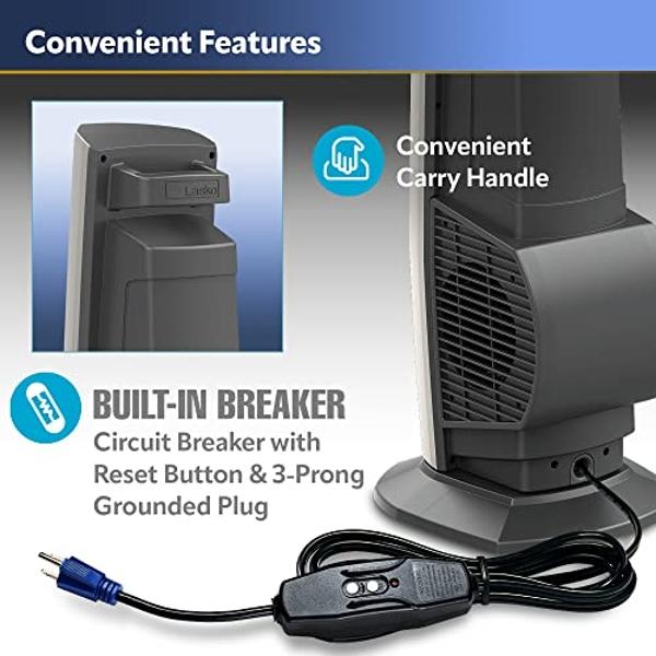 Holmes 36" CleanBreeze Digital Tower Fan with Removable Blade, ClearRead Display, 75° Oscillation, 6 Speeds, 4 Modes, 12-Hour Timer, Home, Bedroom or Office, Remote Control, Matte 