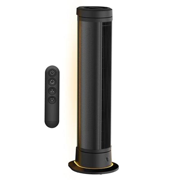 Lasko Oscillating Tower Fan, Remote Control, Ionizer, 3 Speeds, Timer, for Bedroom, Office, Kitchen 42", Black, T42950