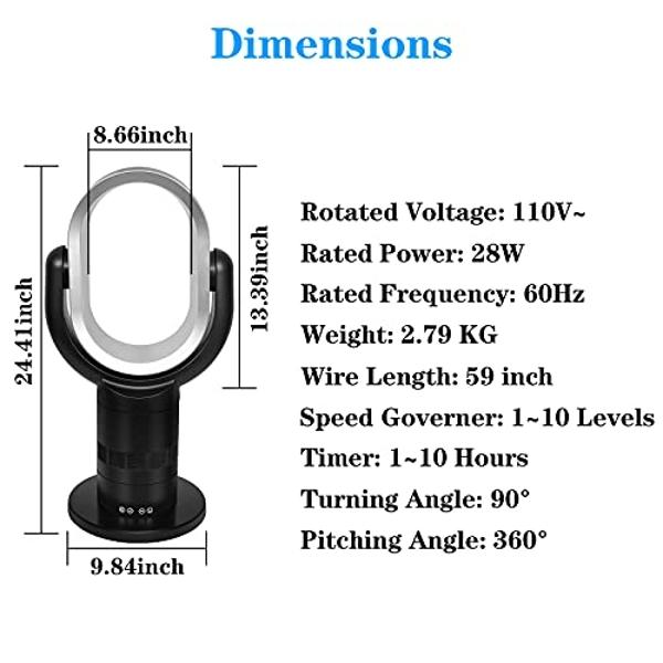 Hurricane 40 Inch Triple Action Air Enhancing Tower Fan and Aromatherapy Diffuser with Remote Control and Floor Mount Construction, 10 Pack, White