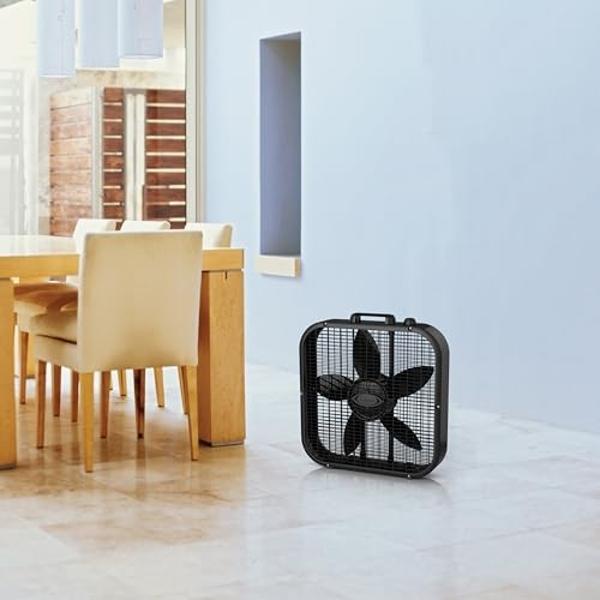 Lasko B20401 Decor Box Fan, 20", Black