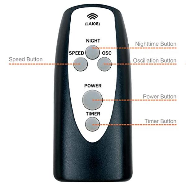 Replacement Remote Control for Lasko Household Tower Fan T42951