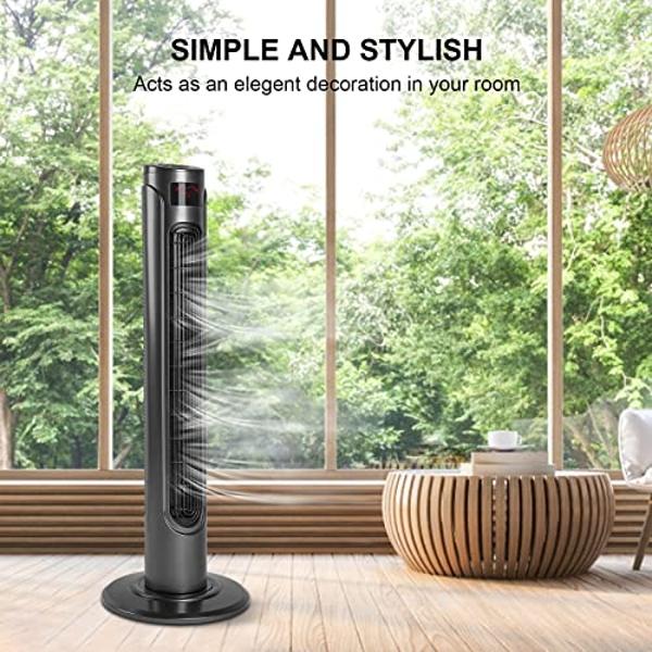 HOLMES 42" SmartConnect WI-FI Digital Tower Fan, ClearRead Display, Alexa Voice Control, 90° Oscillation, 5 Speeds, 4 Modes, 8-Hour Timer, Home, Bedroom or Office, Remote Control, 