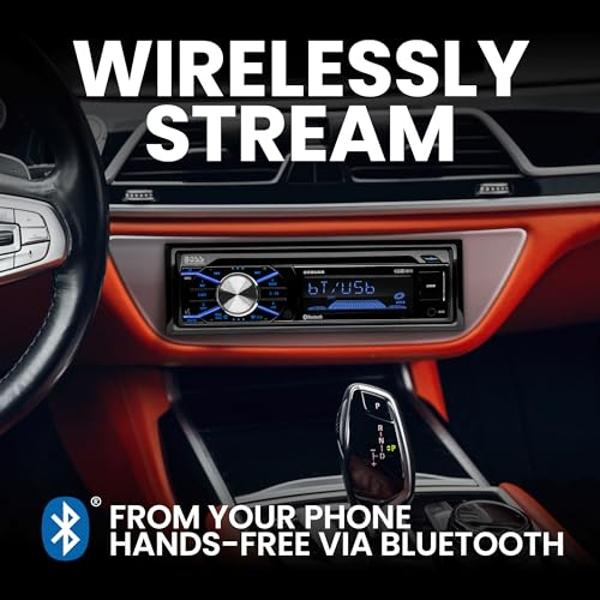BOSS Audio Systems 508UAB Car Stereo With Bluetooth - Single Din, CD Player, Aux-in, USB, Built-in Microphone, AM/FM Radio Receiver