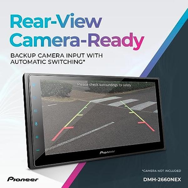 Pioneer DMH-2660NEX Digital Multimedia Receiver, with Apple CarPlay, Android Auto, Amazon Alexa via The Pioneer Vozsis App, Bluetooth and Backup Camera Compatibility, 6.8” Capaciti