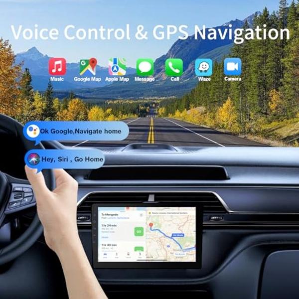 Haudio 10.1 Inch Android 13 Car Stereo Receiver - Universal Fit for Most Cars, 64GB Storage, HD 720P Touchscreen, Bluetooth 4.1, Built-in GPS/Backup Camera, Supports MirrorLink & W