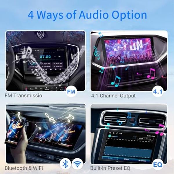 Haudio Wireless Double Din Car Stereo with 7" HD Touchscreen | CarPlay & Android Auto | Backup Camera | Bluetooth GPS Navigation | FM/AM | All Vehicles