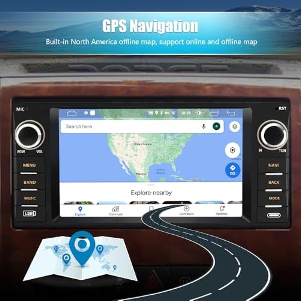 BOSS Audio Systems Elite BE7ACP Car Stereo - 7" Display, Apple CarPlay & Android Auto Head Unit, Double DIN Touch Screen Car Stereo, Bluetooth, AM/FM Radio Receiver, USB, SD, No CD