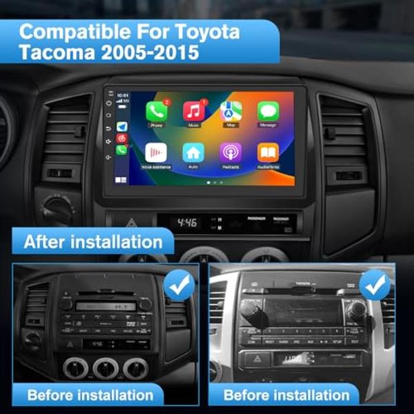 Android 13 Car Stereo for Toyota Tacoma 2005-2015, 9 Touch Screen Radio Head Unit Support JBL System Wireless Carplay Android Auto WiFi Bluetooth Navigation - 2+32GB
