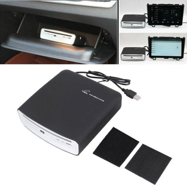 Car External Universal CD Player USB External Car Slot-Load CD Player Compatible with Android Navigation (Android Version 4.4 and Above)/PC/TV-Plug and Play