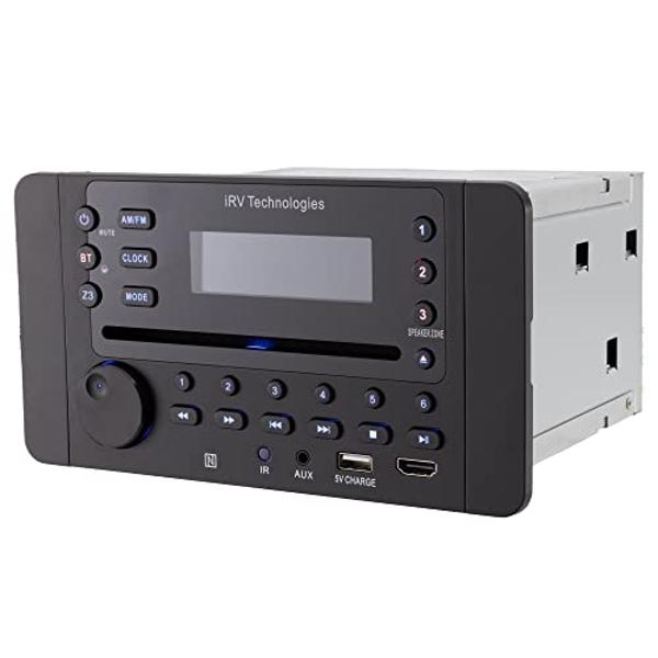Pyle MP3 Stereo Receiver Power Amplifier, AM/FM/MP3/AUX Stereo Receiver, USB Flash Readers, Single DIN, 30 Preset Memory Stations, LCD Display with Remote Control, RGB Button