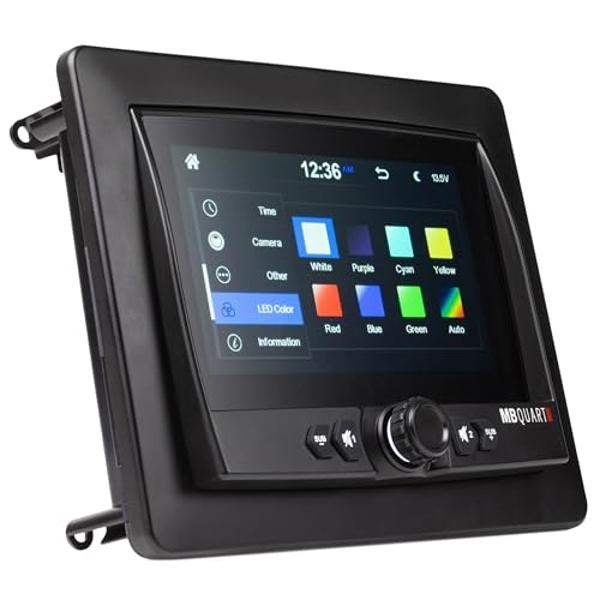 BOSS Audio Systems Elite BE7ACP Car Stereo - 7" Display, Apple CarPlay & Android Auto Head Unit, Double DIN Touch Screen Car Stereo, Bluetooth, AM/FM Radio Receiver, USB, SD, No CD