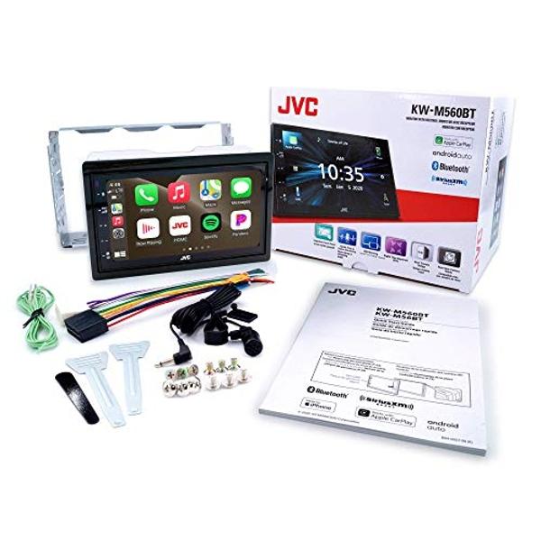 JVC KW-M560BT Apple CarPlay Android Auto Multimedia Player w/ 6.8" Capacitive Touchscreen, Bluetooth Audio and Hands Free Calling, MP3 Player