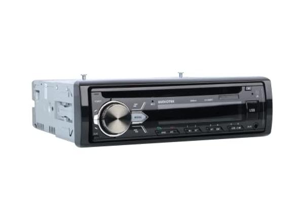 New Audiotek AT-990BT CD / MP3 Car Audio Receiver Works with USB, SD, Bluetooth, Compatible with MP3/WMA/CD-R/RW/USB/SD/MMC Slots, Sensitive FM Receiver, AUX in Front