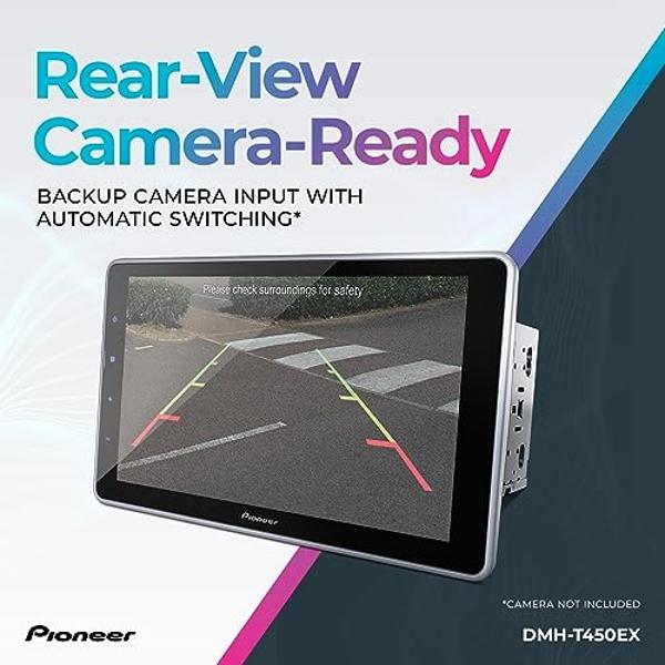 Pioneer DMH-T450EX Digital Multimedia Receiver with Weblink, 9” Capacitive Touchscreen, Double-DIN, Built-in Bluetooth, Amazon Alexa Via App, Backup Camera Compatibility