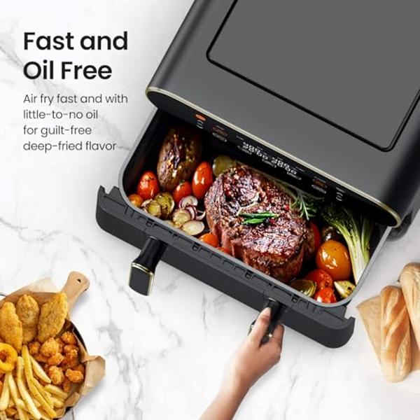 Ninja Air Fryer Pro XL 7-in-1, Max Crisp Tech, 450F for Hotter, Crispy Results, 6.5 QT Capacity fits 9lb wings, Max Crisp, Broil, Air Fry, Roast, Bake, Reheat, Dehydrate, Space Sav