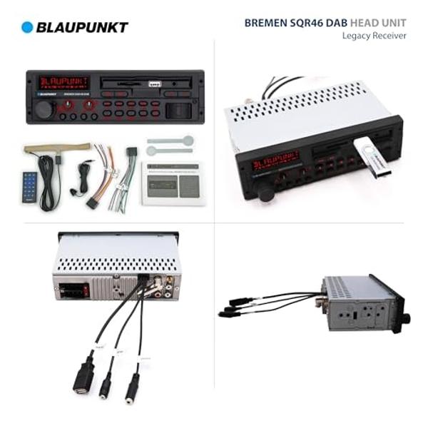BLAUPUNKT Bremen SQR 46 DAB Retro Car Stereo 80s Classic Bluetooth USB SD AUX - Black